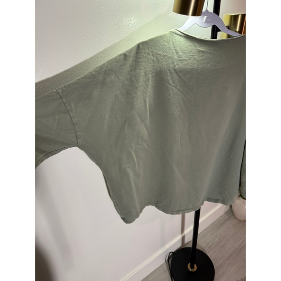 SAGA italy boxy fit yoga pullover 3/4 sleeve high quality jersey easy wear M/L - Picture 5 of 5